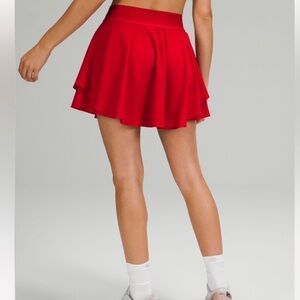Brand new never worn red lululemon skort with built in shorts